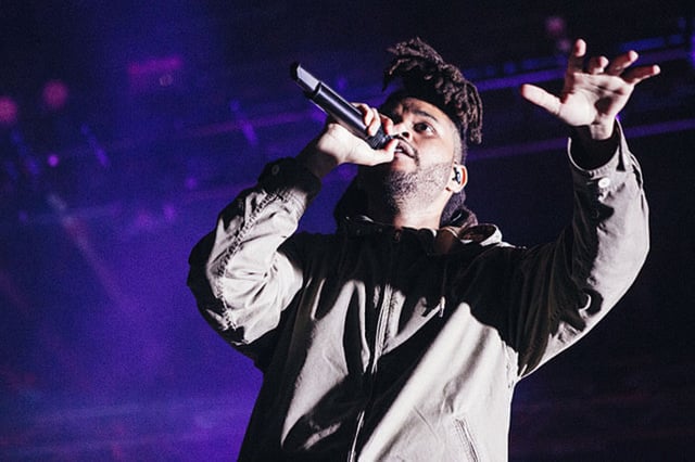 The Weeknd during a 2015 show.