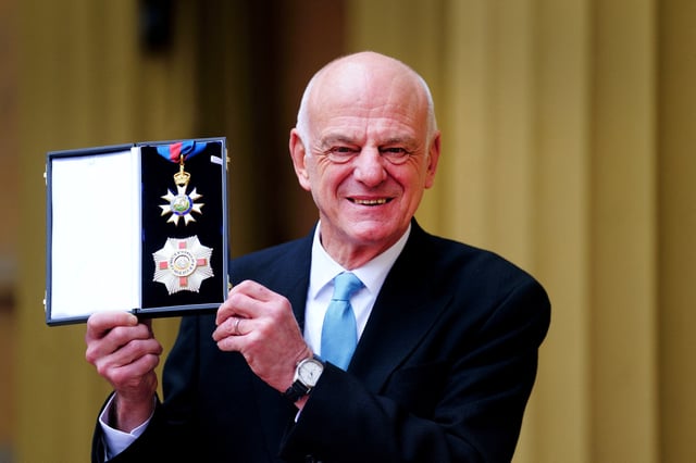 David Nabarro, World Health Organisation (WHO) Special Envoy for COVID-19 Preparedness and Response, poses after he was made a Knight Commander of the Order of St Michael and St George during an investiture ceremony at Buckingham Palace in London, Britain, Friday March 3, 2023. Victoria Jones/Pool via REUTERS