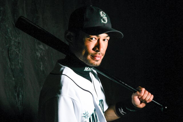 Then-right fielder Ichiro Suzuki of the Seattle Mariners in Peoria, Ariz., on Feb. 23, 2007.