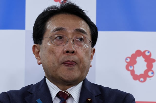 Japan's Economic Revitalization Minister Ryosei Akazawa looks on during a press conference after meeting U.S. Secretary of the Treasury Scott Bessent, at Expo 2025 in Osaka, Japan, July 19, 2025. REUTERS/Kim Kyung-Hoon/File Photo