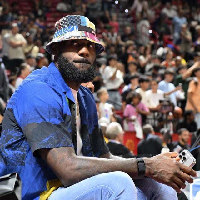LeBron James and Zhuri James attend the 2025 NBA Summer League game between the LA Clippers and the Los Angeles Lakers