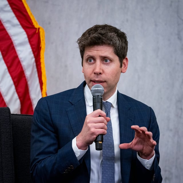 Sam Altman, chief executive officer of OpenAI Inc., speaks during the Federal Reserve Integrated Review of the Capital Framework for Large Banks Conference
