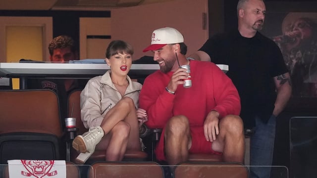 Taylor Swift and Travis Kelce in New York City.