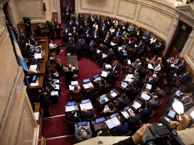 Recinto del Senado. Foto: Xinhua/Martín Zabala