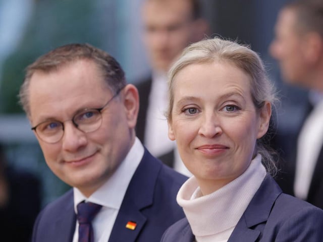 Die Bundessprecher der AfD, Tino Chrupalla (links) und Alice Weidel.