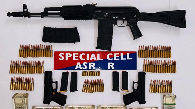 Seized arms and ammunition | Photo/@DGPPunjabPolice