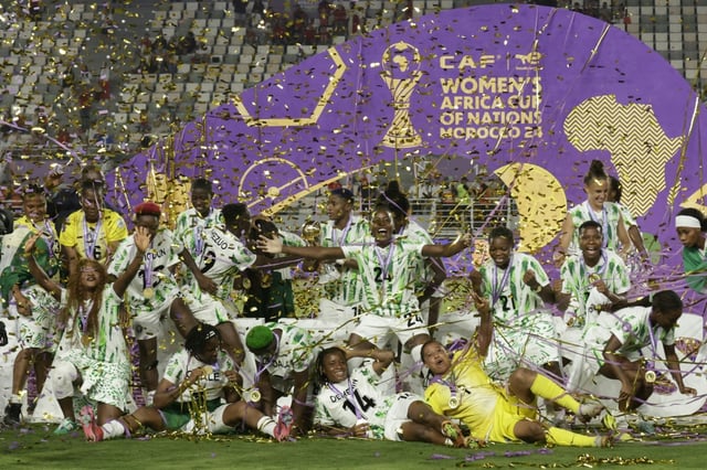 Nigeria celebrate their 10th Africa Cup of Nations title in 13 editions