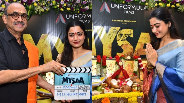 Rashmika Mandanna begins Mysaa shooting.