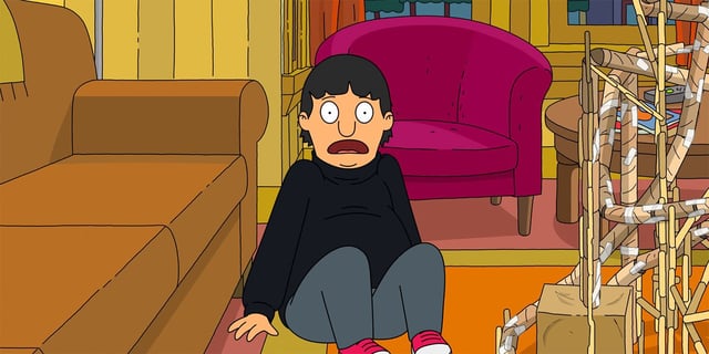 Gene rubs his butt on the floor in Bob's Burgers "Worms of In-Rearment."