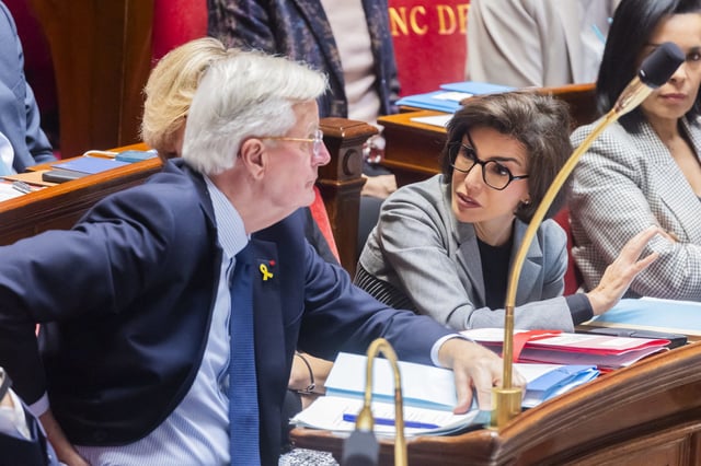 Michel Barnier et Rachida Dati, le 8 octobre 2024.