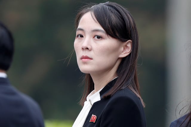 Kim Yo Jong, sister of North Korea's leader Kim Jong Un attends wreath laying ceremony at Ho Chi Minh Mausoleum in Hanoi, Vietnam March 2, 2019. REUTERS/Jorge Silva/Pool/FIle Photo