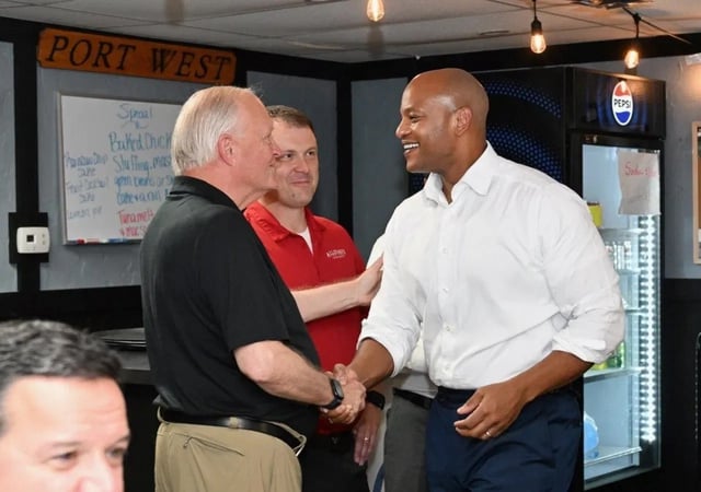 Gov. Wes Moore visits Western Maryland amid flood recovery efforts. (Handout)