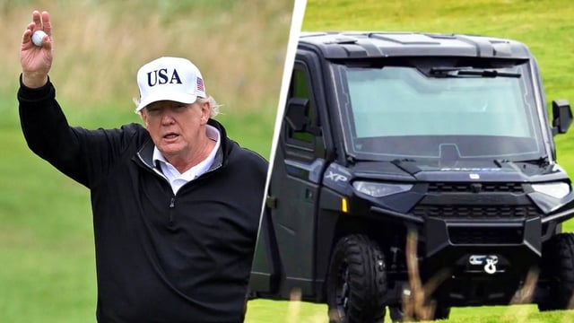 Donald Trump during his private visit to Scotland's Turnberry