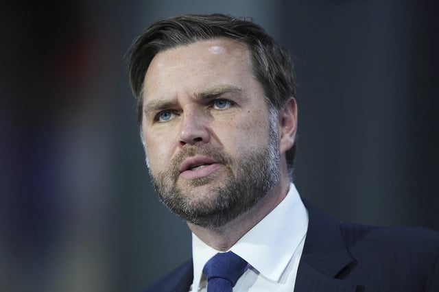Vice President JD Vance speaks at Don's Machine Shop in West Pittston, Pa., Wednesday, July 16, 2025. (AP Photo/Matt Rourke)