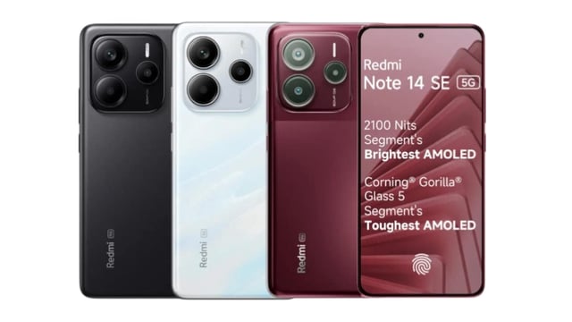 Redmi Note 14 SE 5G comes in Crimson Art, Mystique White and Titan Black shades
