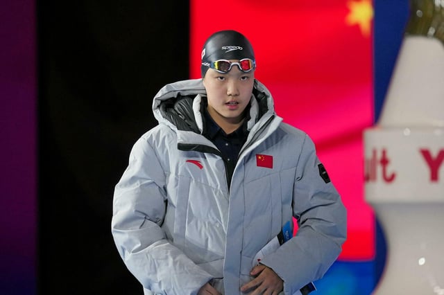 La nouvelle nageuse star de la Chine, Yu Zidi, n'est âgée que de 12 ans.
