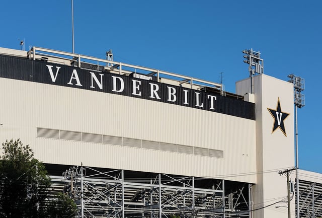 Vanderbilt University stadium, where the school’s sports teams, the Commodores, play in Nashville.
