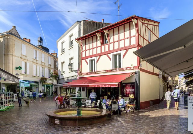 A view of Les Sables d'Olonne, a French resort town that has announced fines for people that walk around "half-naked."