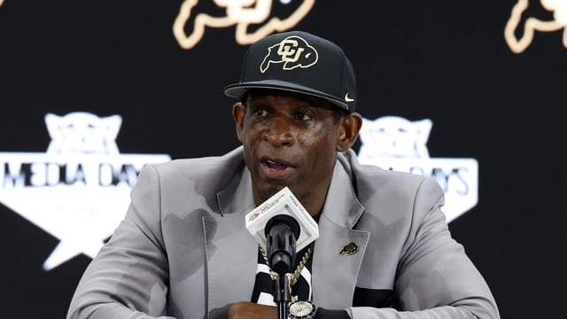 Deion Sanders has faced significant health challenges, including foot amputations due to blood clots. (Photo by Stacy Revere / GETTY IMAGES NORTH AMERICA / Getty Images via AFP)