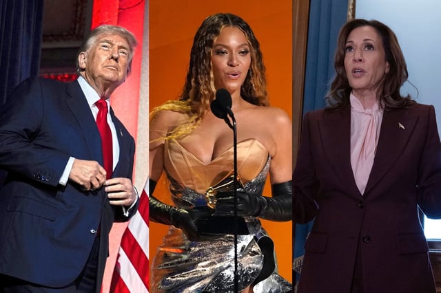 Donald Trump señaló a Kamala Harris, Oprah Winfrey y Beyoncé de infringir la ley y dijo que &#34;deberían ser procesadas&#34;
