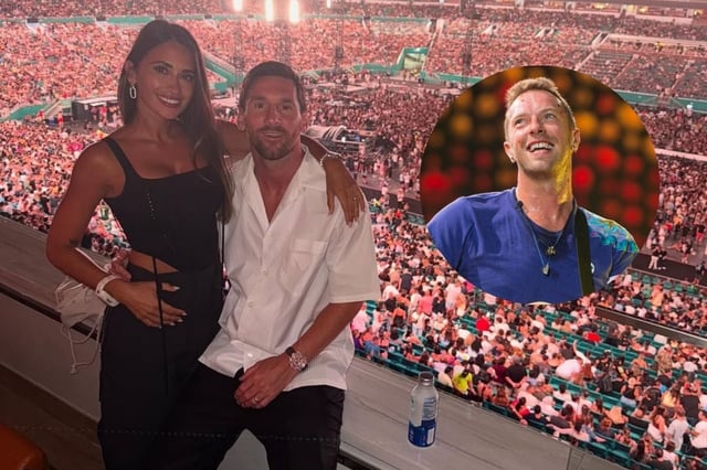 Lionel Messi y Antonela Roccuzzo estuvieron en el último show de Coldplay en Miami junto a sus hijos (Instagram de Lionel Messi y Antonela Roccuzzo)