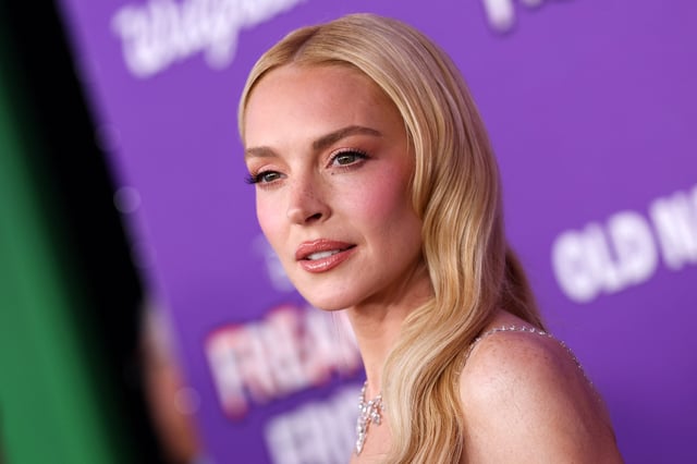 Lindsay Lohan attends the premiere of "Freakier Friday" in Los Angeles on July 22, 2025.