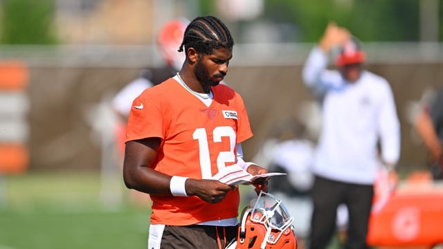 File photo of quarterback Shedeur Sanders #12 of the Cleveland Browns 