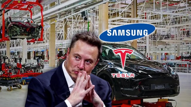 Tesla firma acuerdo millonario con Samsung para asegurar chips avanzados. Foto: Especial (Reuters/Tesla)
