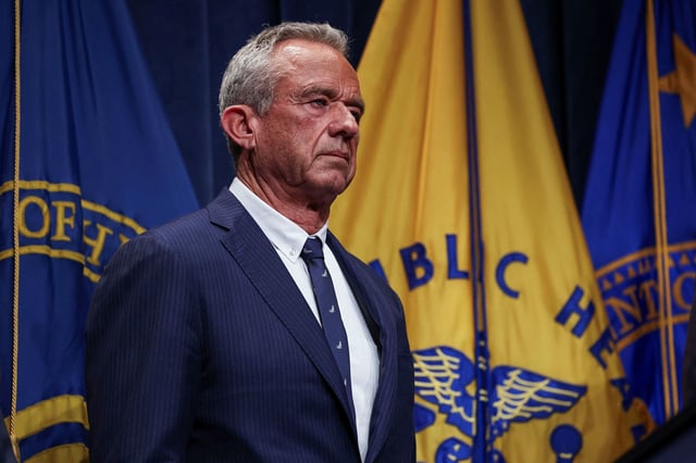 Health and Human Services Secretary Robert F. Kennedy Jr. attends a press conference at the Department of Health and Human Services in Washington, DC, on June 23.