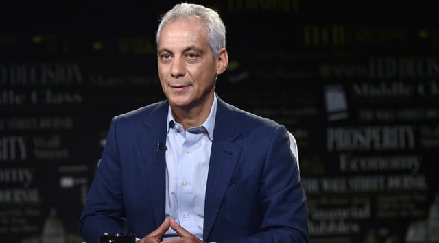 Rahm Emanuel, pictured in August 2021 at Fox Business Network studios in New York City. (Steven Ferdman/Getty Images)