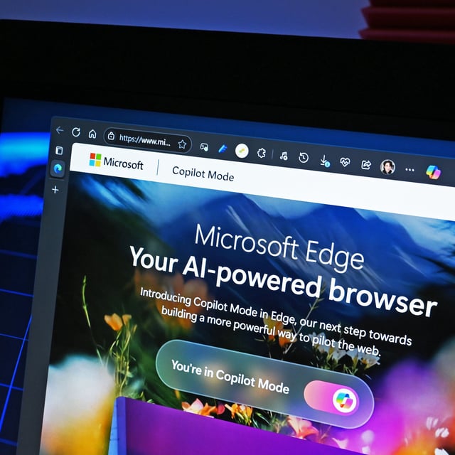 Image of Microsoft's new Copilot Mode option for its Edge web browser in July 2025.