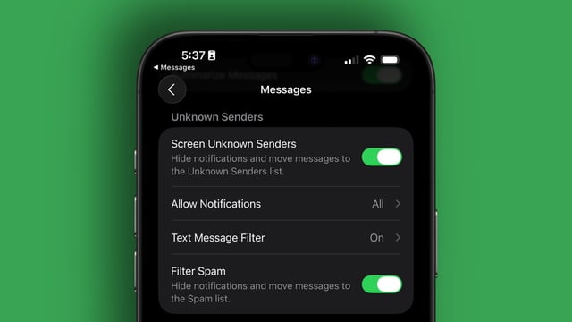 Message filtering in iOS 26 upsetting politicians