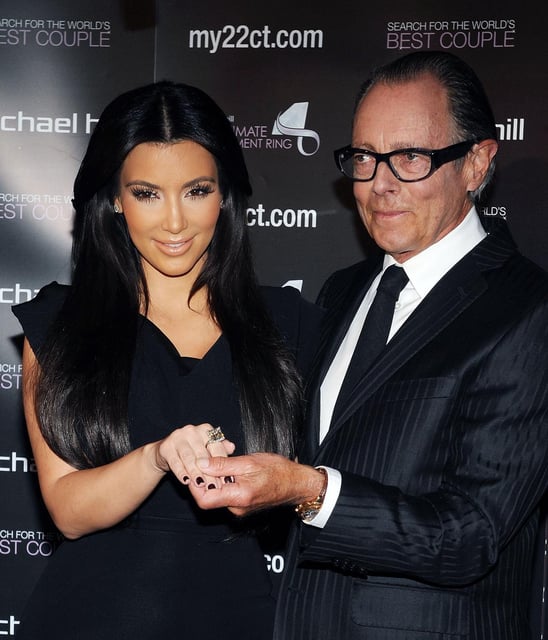 Kim Kardashian and jeweller Sir Michael Hill. 