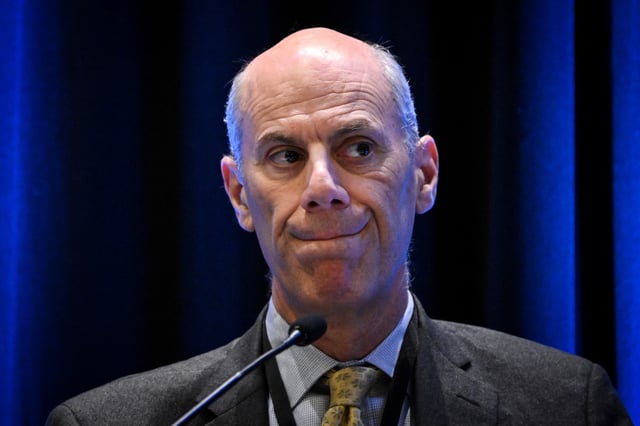 James Boasberg, chief judge of the US District Court for the District of Columbia, can be seen attending a panel discussion at the annual American Board Association (ABA) Spring Antitrust Meeting at the Marriott Marquis in Washington, D.C., on April 2, 2025. (Photo by Drew ANGERER / AFP) (Photo by DREW ANGERER/AFP via Getty Images)