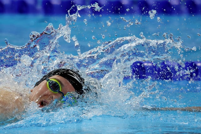 Swimming - World Aquatics Championships - Women 200m Freestyle - World Aquatics Championships Arena, Singapore - July 29, 2025 New Zealand's Erika Fairweather in action during Heat 5 REUTERS/Edgar Su