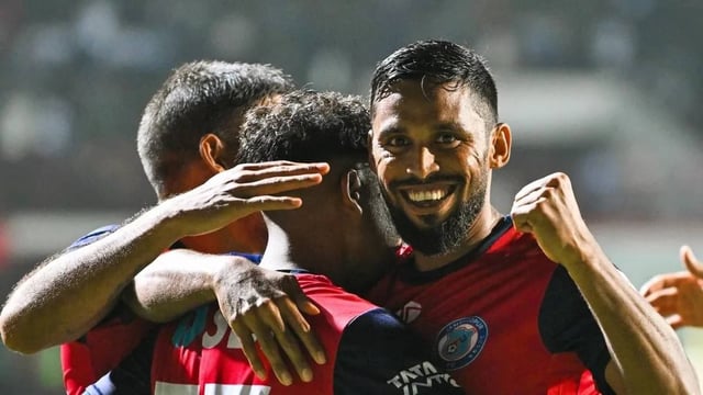 Jamshedpur FC players celebrate a goal | Image: Indian Super League