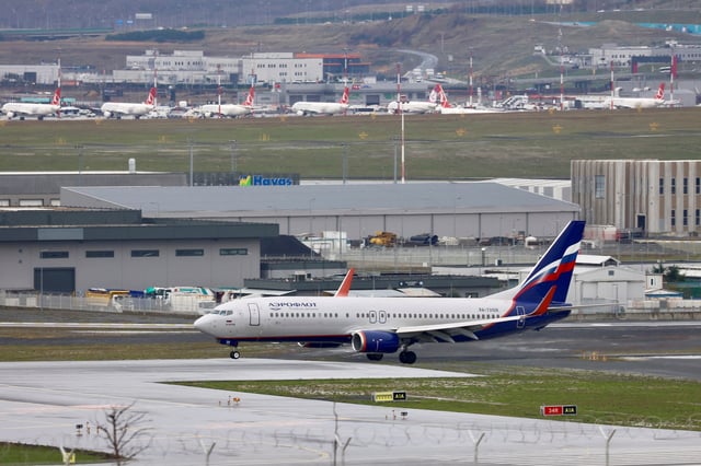 An Aeroflot aircraft at Istanbul International Airport in Istanbul, Turkey December 13, 2022. REUTERS/Yoruk Isik/ File Photo