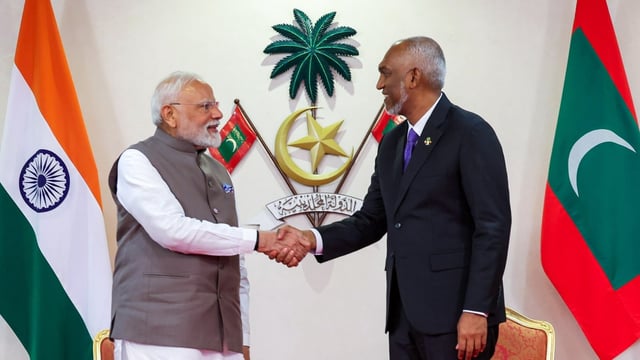 PM Modi attended the 60th Independence Day celebrations of Maldives at the Republic Square in Male as the Guest of Honour.