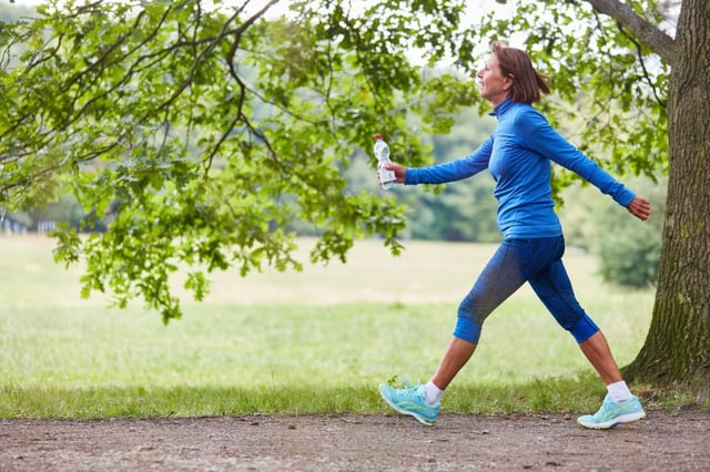 Interval walking — alternating faster and slower 3-minute segments — can bring strength and cardiovascular gains, researchers say. (Robert Kneschke / Adobe Stock)