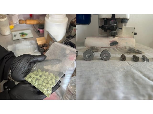 Clausuraron un laboratorio de pastillas de éxtasis y desbarataron a la banda que las vendía (Gentileza Policía de la Ciudad).
