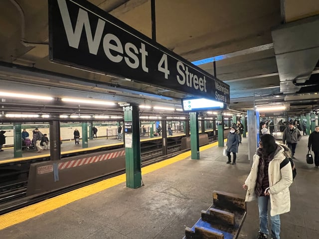The West 4th Street subway station is pictured in Manhattan on Wednesday, Feb. 12, 2025. (Barry Williams / New York Daily News)