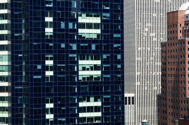Office buildings are seen in New York City, U.S., July 7, 2023. REUTERS/Amr Alfiky/File photo