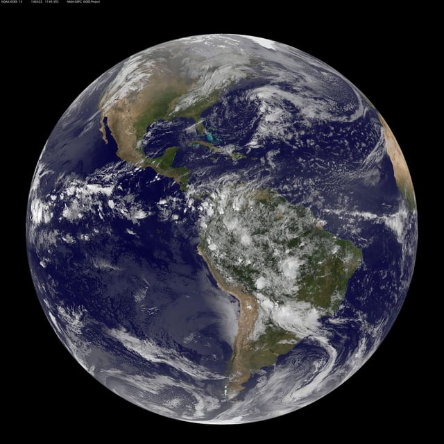 Vista de una imagen de satélite facilitada por la NASA y por la Administración Nacional para el Océano y la Atmósfera de EE.UU. EFE/- / SÓLO USO EDITORIAL[SOLO USO EDITORIAL]