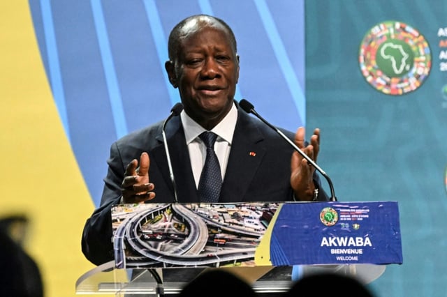 Le président ivoirien Alassane Ouattara, le 27 mai 2025 à Abidjan