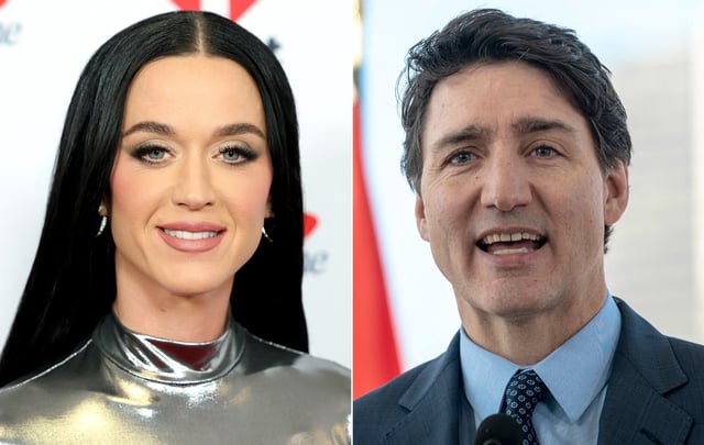 Katy Perry, left, and former Canadian Prime Minister Justin Trudeau. (Getty Images)
