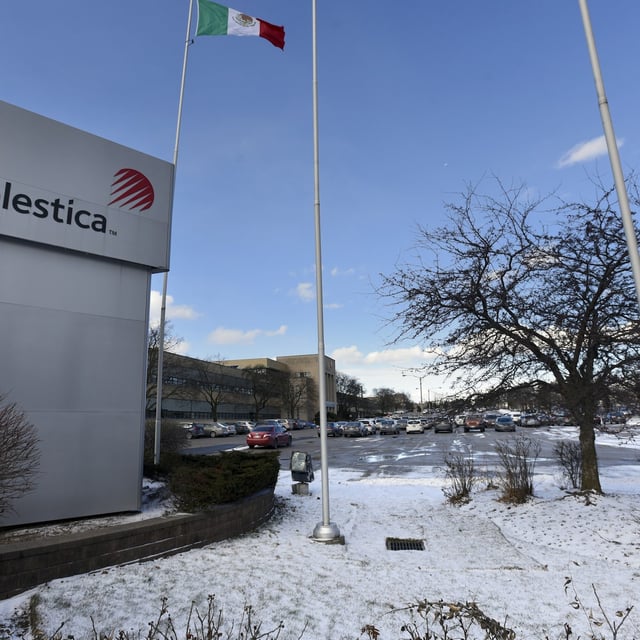 Celestica, the Toronto-based global electronics manufacturer, wants to rezone its 24-hectare site at Don Mills Road and Eglinton Avenue East to house thousands of people in condo towers, and open new offices and shops. The site is photographed on Jan 9 2015. (Fred Lum/The Globe and Mail)
