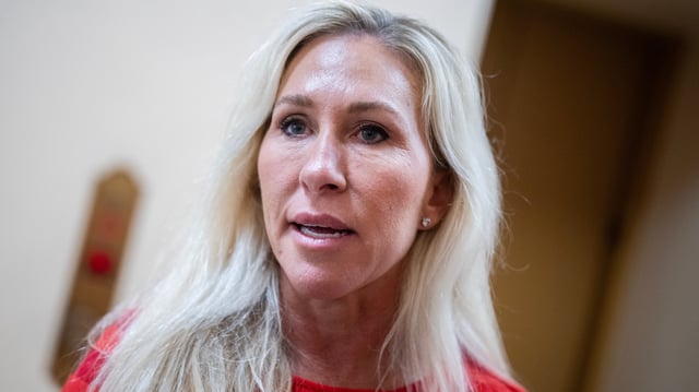 Rep. Marjorie Taylor Greene slammed fellow GOP Rep. Randy Fine for suggesting &#34;starve away&#34; in Gaza amid the humanitarian crisis.
