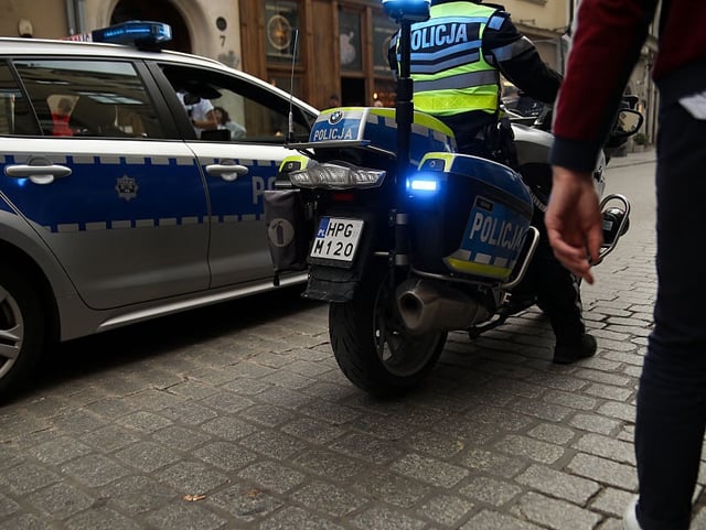 In Krakow, Poland, on July 11, 2025, police participate in the 3rd Black March of Wolyn 1943 on the 82nd anniversary of ''Bloody Sunday'' as they march through the streets of Krakow. The III Black March commemorates the 82nd anniversary of the Wolyn massacre, in which about 80,000 Poles die in 1943. First, a holy mass is celebrated in the intention of the victims, and then the participants of the march go to the monument to the Victims of Ukrainian Genocide at the Rakowicki cemetery. (Photo by Klaudia Radecka/NurPhoto via Getty Images)