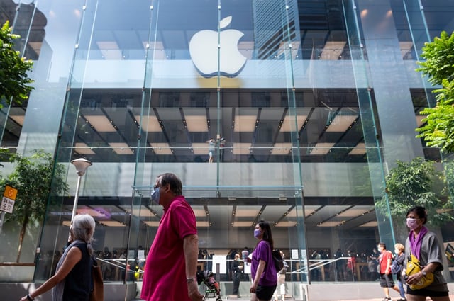 Apple said it would stop giving Pegatron, a longtime Taiwanese supplier, new business after it discovered that some student workers in China had worked nights and overtime, against Apple’s rules.
(Budrul Chukrut/SOPA Images/LightRocket/Getty Images)