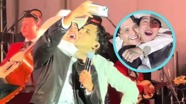 Christian Nodal le roba un beso a fan en pleno concierto y se vuelve viral.